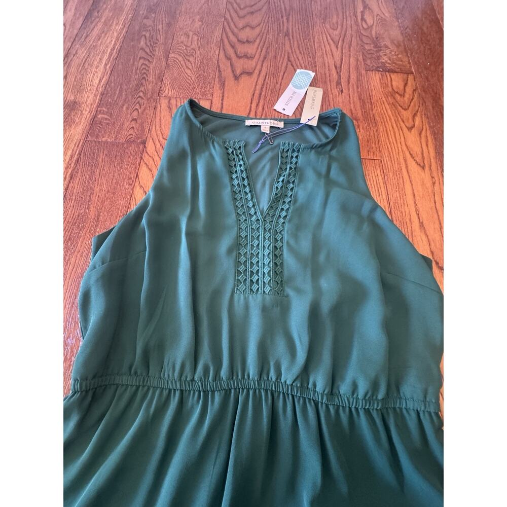 NWT 41 Hawthorn Bogota Dress Medium Emerald Green Tank Sleeveless Stitch Fix NEW - Picture 15 of 15